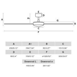 Ventilatori Da Soffitto-Selezionato da Mazzolaluce Ventilatore a pale bianco da soffitto 28mq