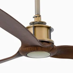 Ventilatori Da Soffitto-Selezionato da Mazzolaluce Ventilatore a pale da soffitto in ottone anticato 17mq