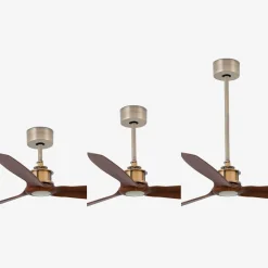 Ventilatori Da Soffitto-Selezionato da Mazzolaluce Ventilatore a pale da soffitto in ottone anticato 17mq