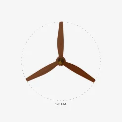 Ventilatori Da Soffitto-Selezionato da Mazzolaluce Ventilatore a pale da soffitto in ottone anticato 17mq