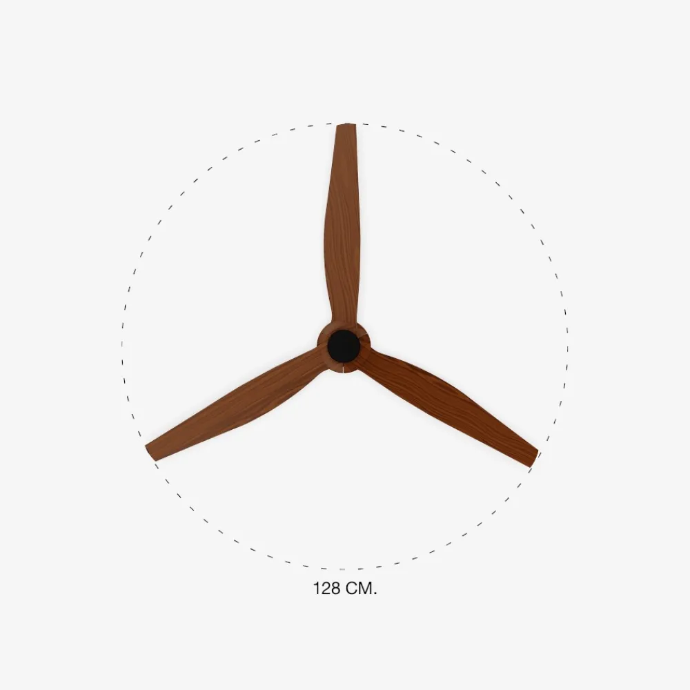 Ventilatori Da Soffitto-Selezionato da Mazzolaluce Ventilatore a pale effetto legno da soffitto 17mq