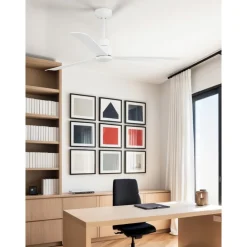Ventilatori Da Soffitto-Selezionato da Mazzolaluce Ventilatore a pale 18mq da soffitto bianco con telecomando