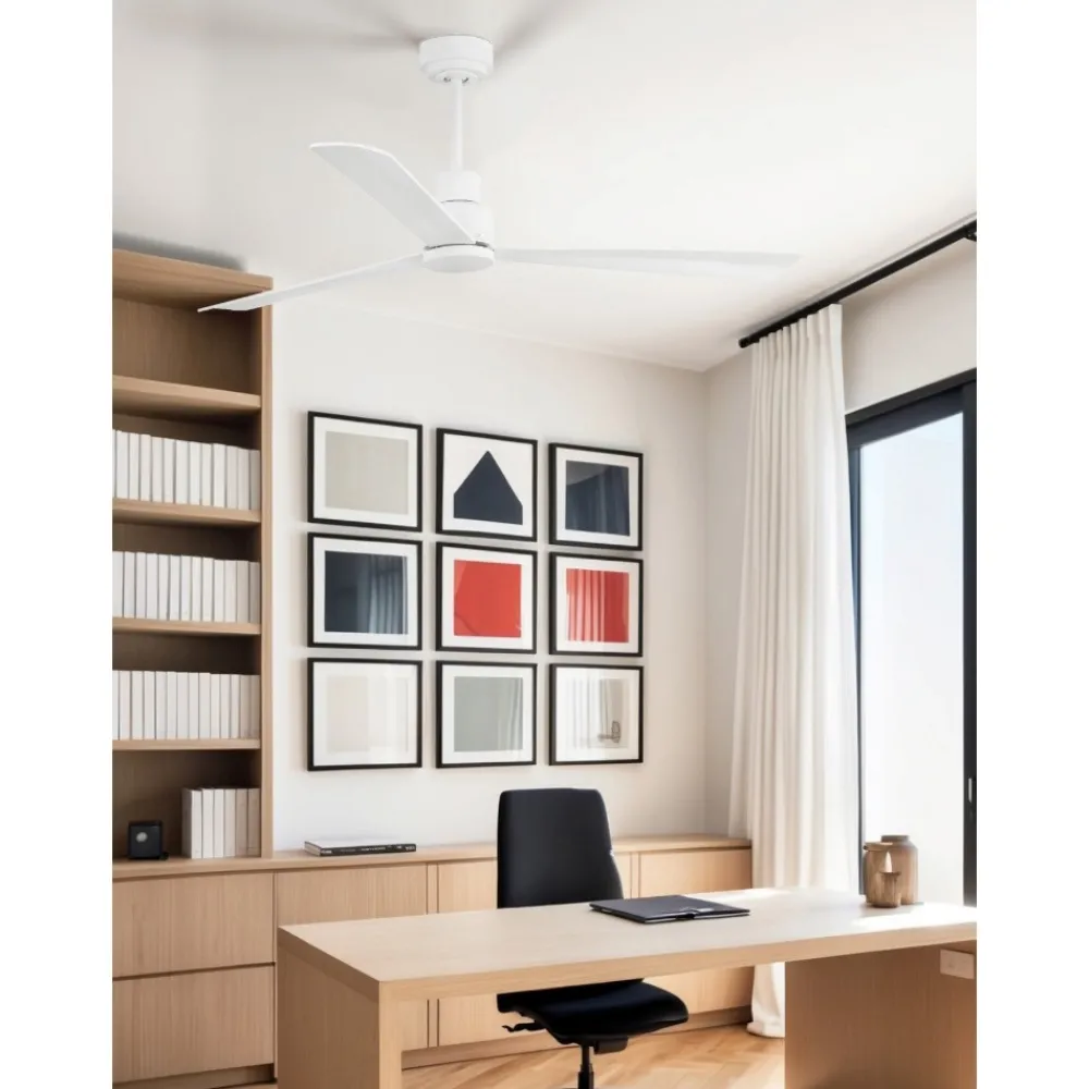 Ventilatori Da Soffitto-Selezionato da Mazzolaluce Ventilatore a pale 18mq da soffitto bianco con telecomando