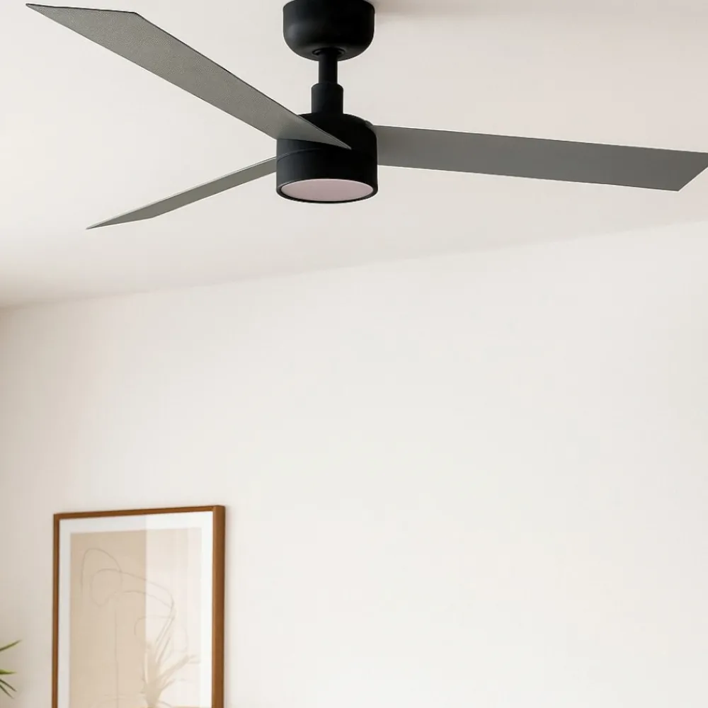 Ventilatori Da Soffitto-Selezionato da Mazzolaluce Ventilatore a pale nero da soffitto con luce 28mq