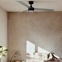 Ventilatori Da Soffitto-Selezionato da Mazzolaluce Ventilatore a pale nero da soffitto con luce 28mq