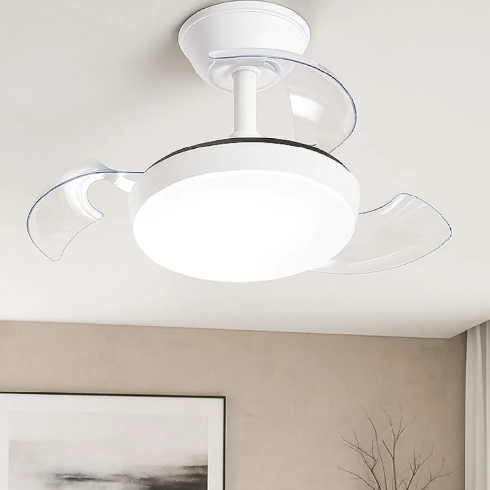 Ventilatori Da Soffitto-Selezionato da Mazzolaluce Ventilatore a plafoniera bianco da soffitto con luce pale richiudibili con telecomando