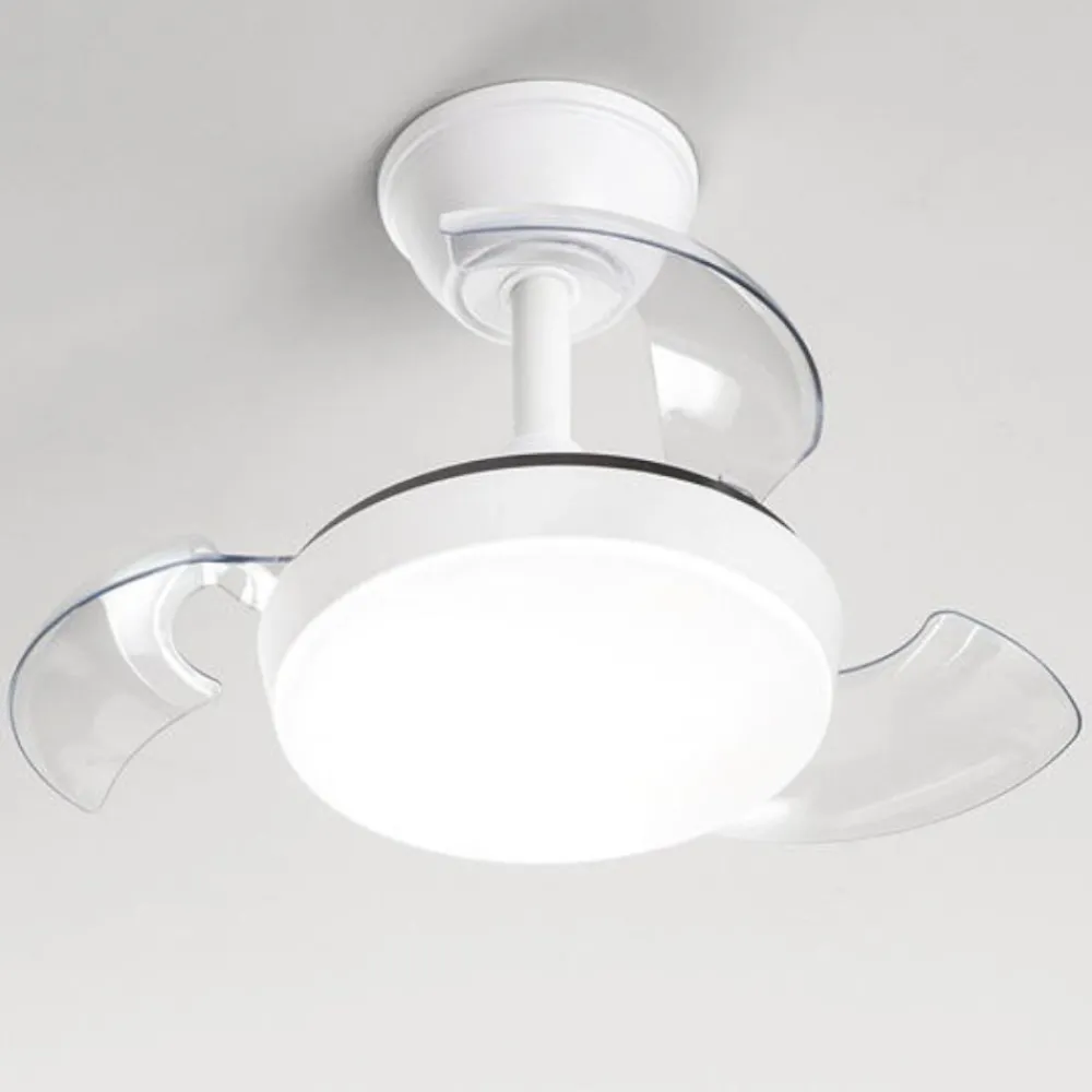 Ventilatori Da Soffitto-Selezionato da Mazzolaluce Ventilatore a plafoniera bianco da soffitto con luce pale richiudibili con telecomando