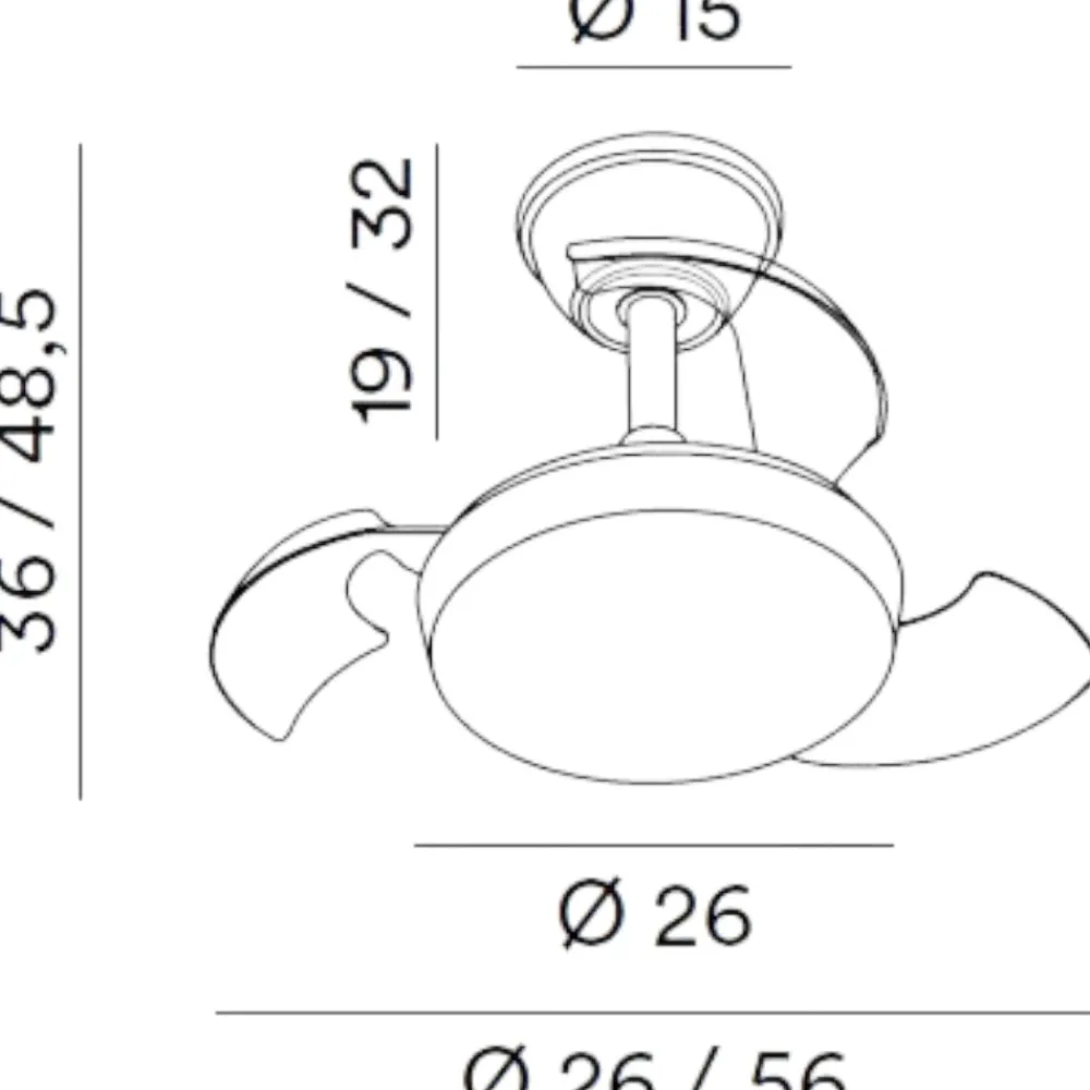 Ventilatori Da Soffitto-Selezionato da Mazzolaluce Ventilatore a plafoniera bianco da soffitto con luce pale richiudibili con telecomando