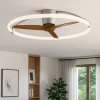 Ventilatori Da Soffitto-Selezionato da Mazzolaluce Ventilatore a plafoniera con luce 20mq grigio pale di legno con telecomando