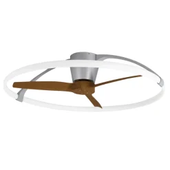 Ventilatori Da Soffitto-Selezionato da Mazzolaluce Ventilatore a plafoniera con luce 20mq grigio pale di legno con telecomando