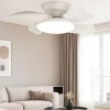 Ventilatori Da Soffitto-Selezionato da Mazzolaluce Ventilatore a plafoniera con telecomando pale motorizzate richiudibili bianco 20mq