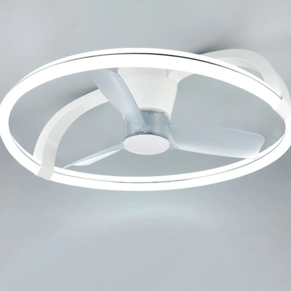 Ventilatori Da Soffitto-Selezionato da Mazzolaluce Ventilatore a plafoniera da soffitto bianco con luce telecomando