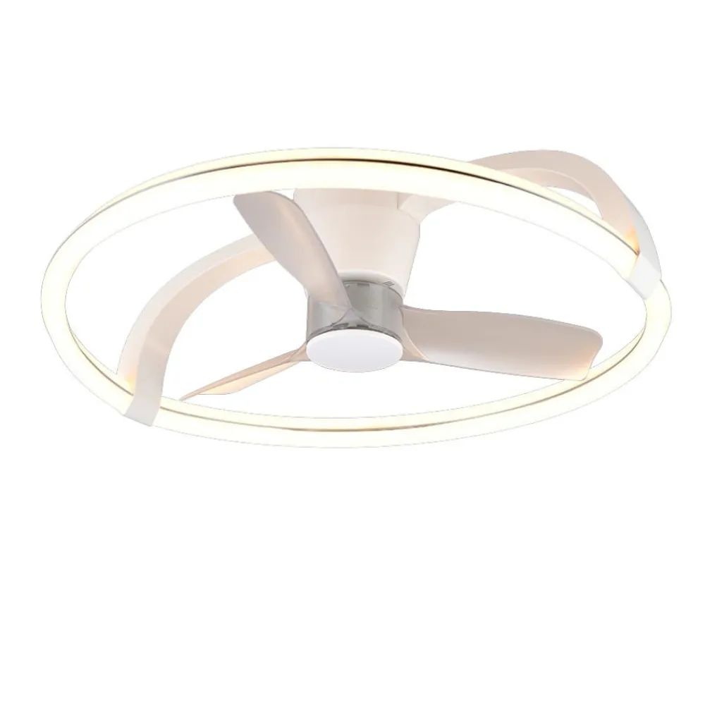 Ventilatori Da Soffitto-Selezionato da Mazzolaluce Ventilatore a plafoniera da soffitto bianco con luce telecomando
