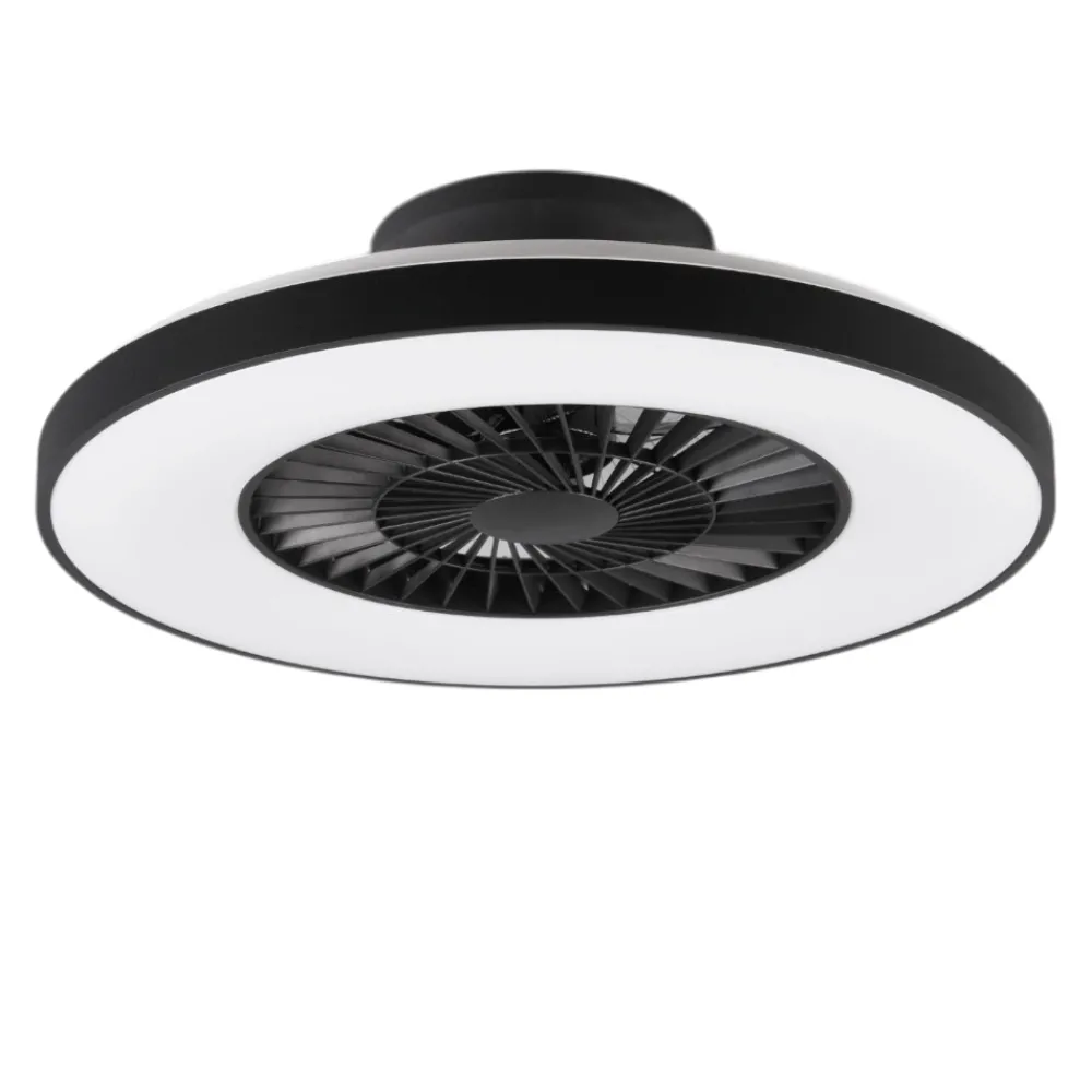 Ventilatori Da Soffitto-Selezionato da Mazzolaluce Ventilatore a plafoniera da soffitto nero silenzioso con luce