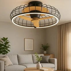 Ventilatori Da Soffitto-Selezionato da Mazzolaluce Ventilatore a plafoniera nero 20mq con luce da soffitto con telecomando