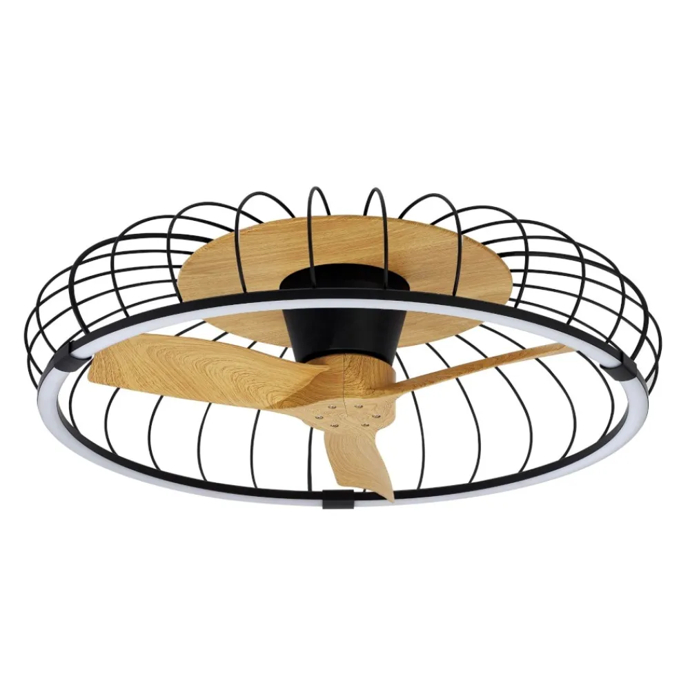 Ventilatori Da Soffitto-Selezionato da Mazzolaluce Ventilatore a plafoniera nero 20mq con luce da soffitto con telecomando