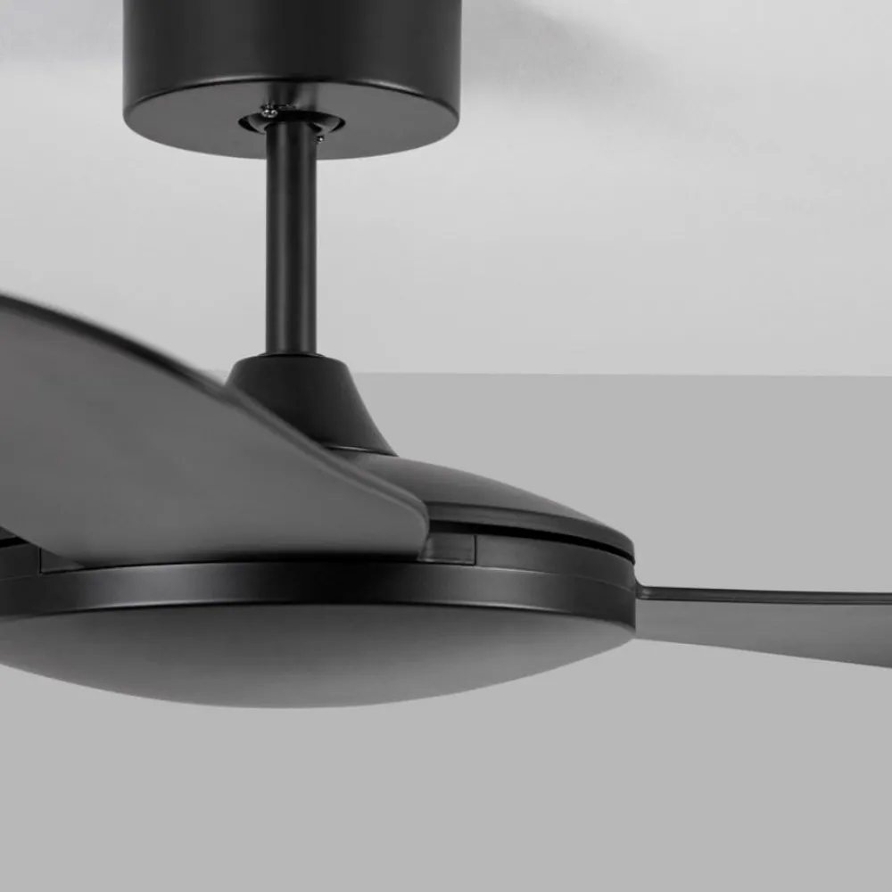 Ventilatori Da Soffitto-Selezionato da Mazzolaluce Ventilatore a soffito con pale nero silenzioso 25mq con telecomando