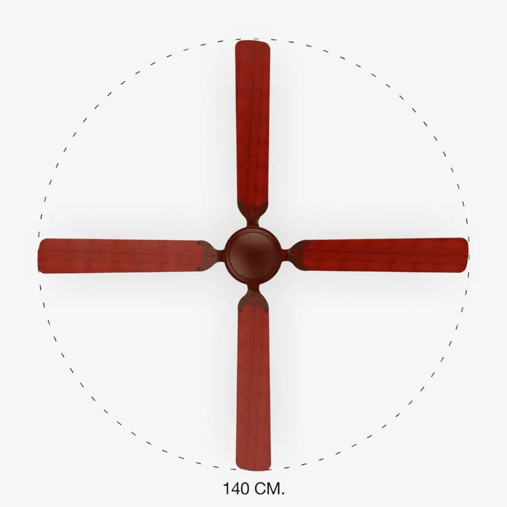 Ventilatori Da Soffitto-Selezionato da Mazzolaluce Ventilatore a soffitto con pale in legno 28mq