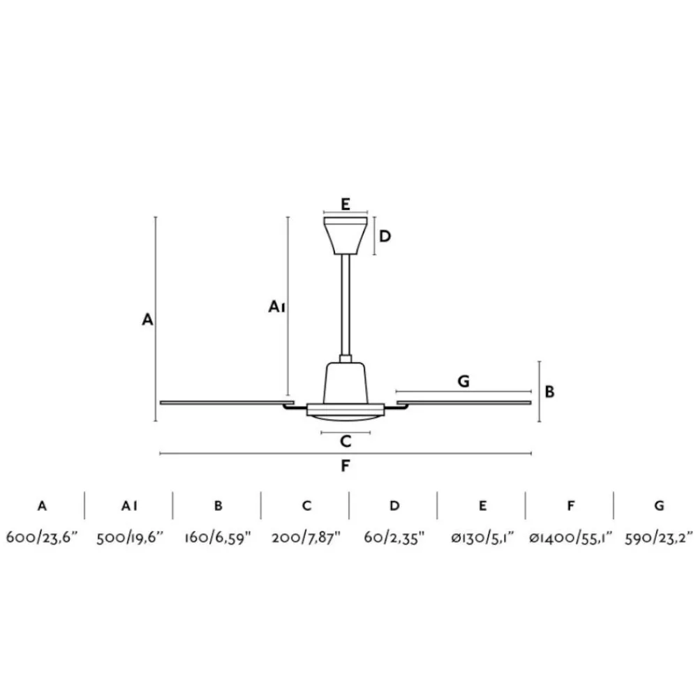 Ventilatori Da Soffitto-Selezionato da Mazzolaluce Ventilatore a soffitto con pale in legno 28mq