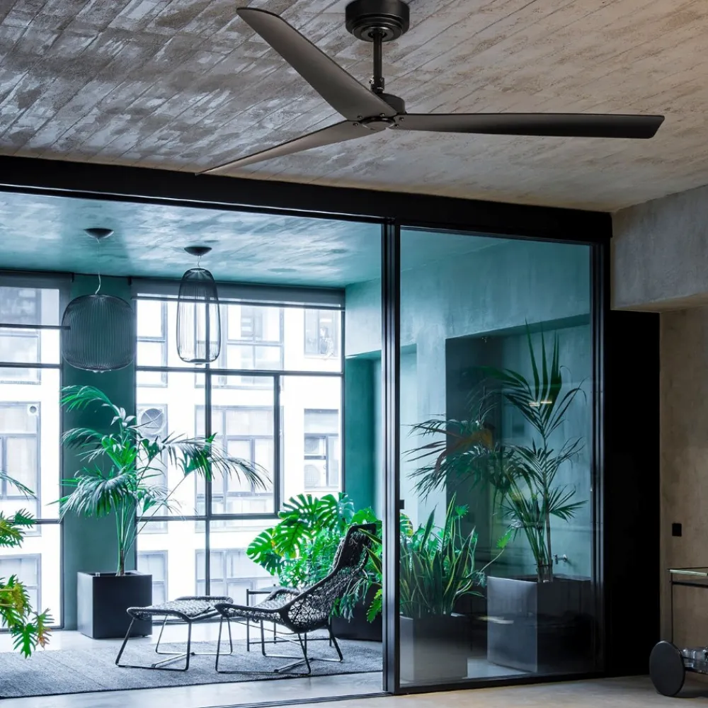 Ventilatori Da Soffitto-Selezionato da Mazzolaluce Ventilatore a soffitto 28mq con pale nero