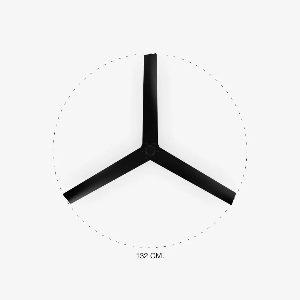 Ventilatori Da Soffitto-Selezionato da Mazzolaluce Ventilatore a soffitto 28mq con pale nero