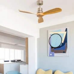 Ventilatori Da Soffitto-Selezionato da Mazzolaluce Ventilatore a soffitto 13mq pale di legno pino