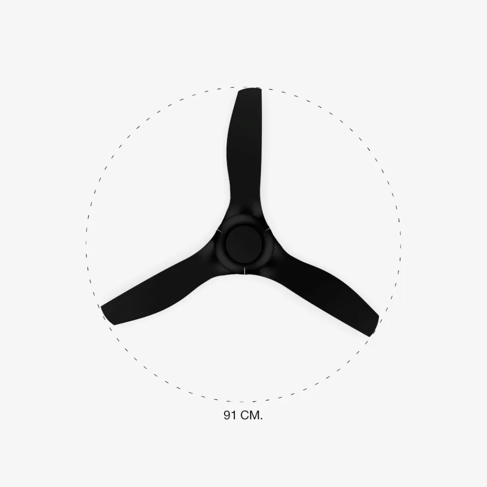 Ventilatori Da Soffitto-Selezionato da Mazzolaluce Ventilatore a soffitto 13mq pale nero silenzioso