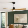 Ventilatori Da Soffitto-Selezionato da Mazzolaluce Ventilatore a soffitto nero legno con luce telecomando 20mq