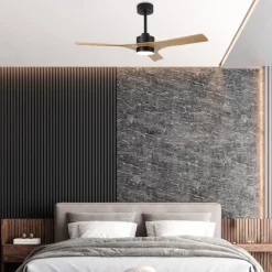 Ventilatori Da Soffitto-Selezionato da Mazzolaluce Ventilatore a soffitto nero legno con luce telecomando 20mq
