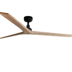 Ventilatori Da Soffitto-Selezionato da Mazzolaluce Ventilatore a soffitto nero 28mq silenzioso pale di legno