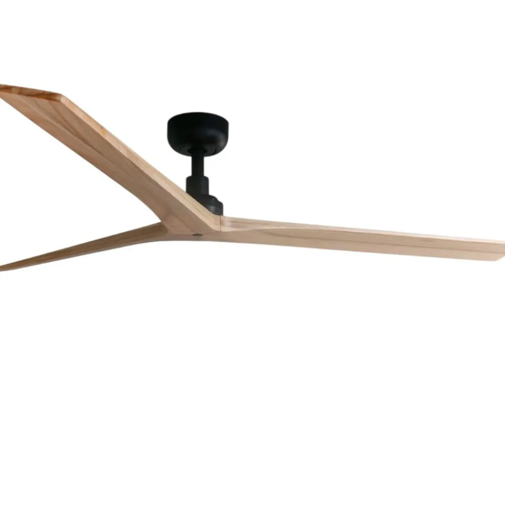 Ventilatori Da Soffitto-Selezionato da Mazzolaluce Ventilatore a soffitto nero 28mq silenzioso pale di legno