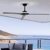 Ventilatori Da Soffitto-Selezionato da Mazzolaluce Ventilatore a soffitto nero per esterno con luce telecomando app 20mq