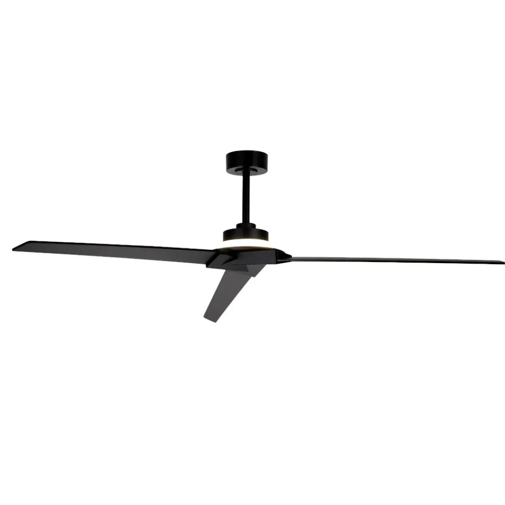 Ventilatori Da Soffitto-Selezionato da Mazzolaluce Ventilatore a soffitto nero per esterno con luce telecomando app 20mq