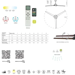 Ventilatori Da Soffitto-Selezionato da Mazzolaluce Ventilatore a soffitto nero per esterno con luce telecomando app 20mq