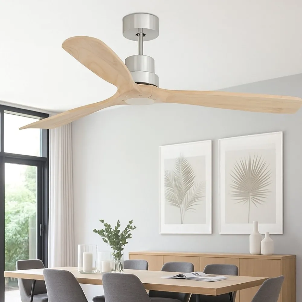 Ventilatori Da Soffitto-Selezionato da Mazzolaluce Ventilatore a soffitto pale di legno 28mq silenzioso