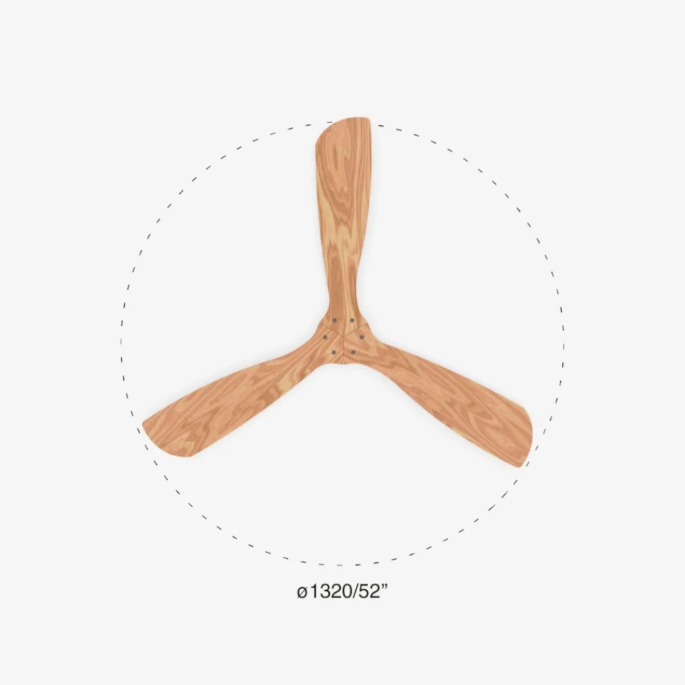 Ventilatori Da Soffitto-Selezionato da Mazzolaluce Ventilatore a soffitto pale di legno 28mq silenzioso