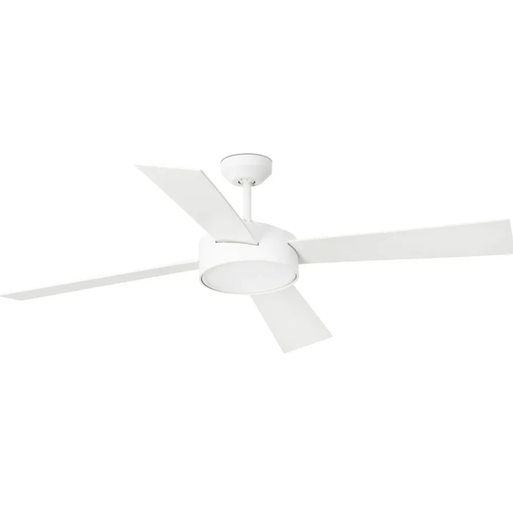 Ventilatori Da Soffitto-Selezionato da Mazzolaluce Ventilatore bianco a pale con luce silenzioso 28mq