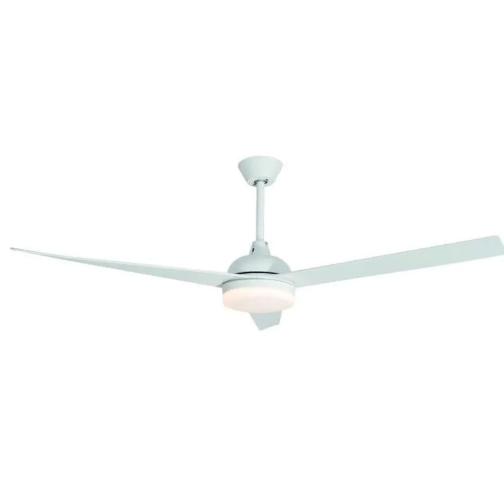 Ventilatori Da Soffitto-Selezionato da Mazzolaluce Ventilatore bianco con luce da soffitto a pale silenzioso 28mq con telecomando