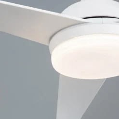 Ventilatori Da Soffitto-Selezionato da Mazzolaluce Ventilatore bianco con luce da soffitto a pale silenzioso 28mq con telecomando