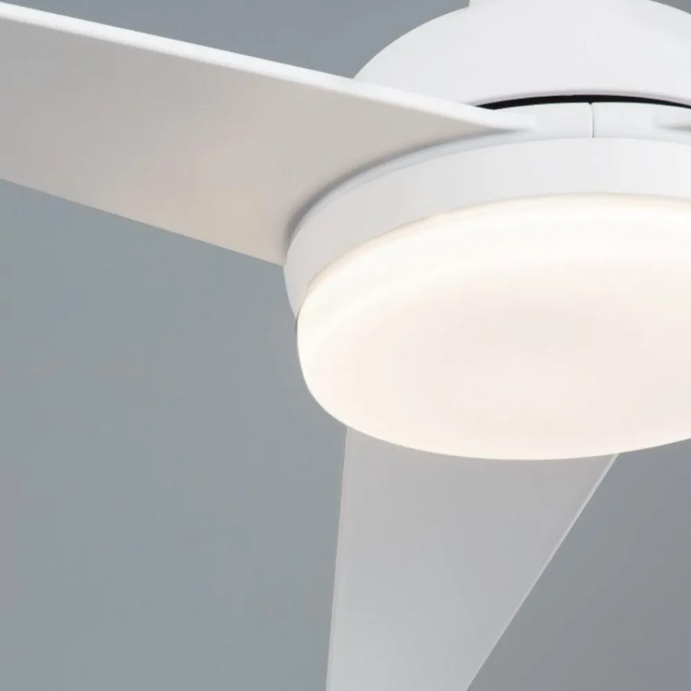 Ventilatori Da Soffitto-Selezionato da Mazzolaluce Ventilatore bianco con luce da soffitto a pale silenzioso 28mq con telecomando