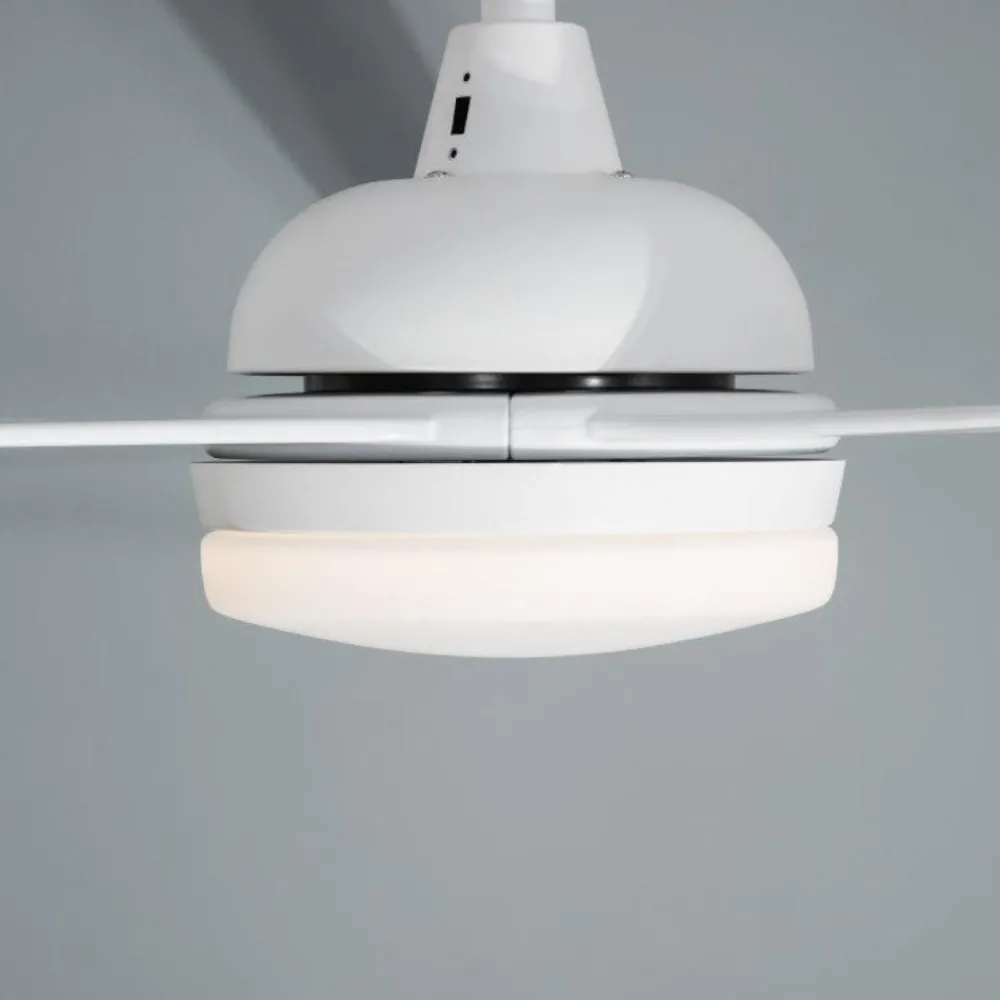 Ventilatori Da Soffitto-Selezionato da Mazzolaluce Ventilatore bianco con luce da soffitto a pale silenzioso 28mq con telecomando