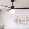 Ventilatori Da Soffitto-Selezionato da Mazzolaluce Ventilatore con luce a pale da soffitto nero 28mq