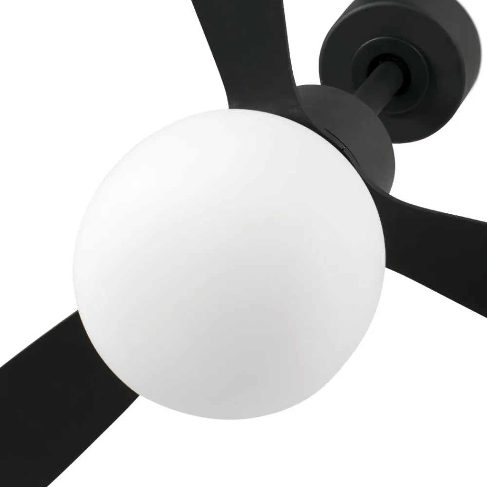 Ventilatori Da Soffitto-Selezionato da Mazzolaluce Ventilatore con luce a pale da soffitto nero 28mq