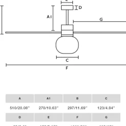 Ventilatori Da Soffitto-Selezionato da Mazzolaluce Ventilatore con luce a pale da soffitto nero 28mq