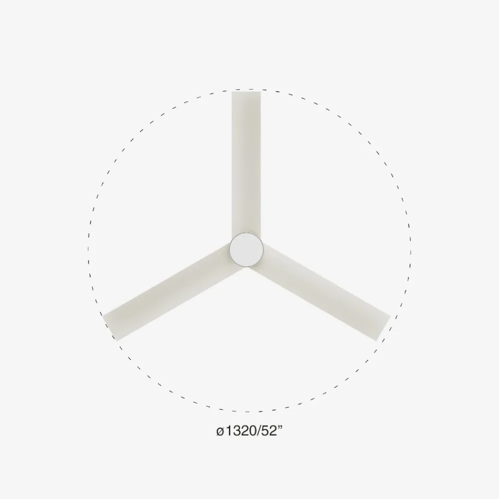 Ventilatori Da Soffitto-Selezionato da Mazzolaluce Ventilatore con luce da soffitto bianco 28mq