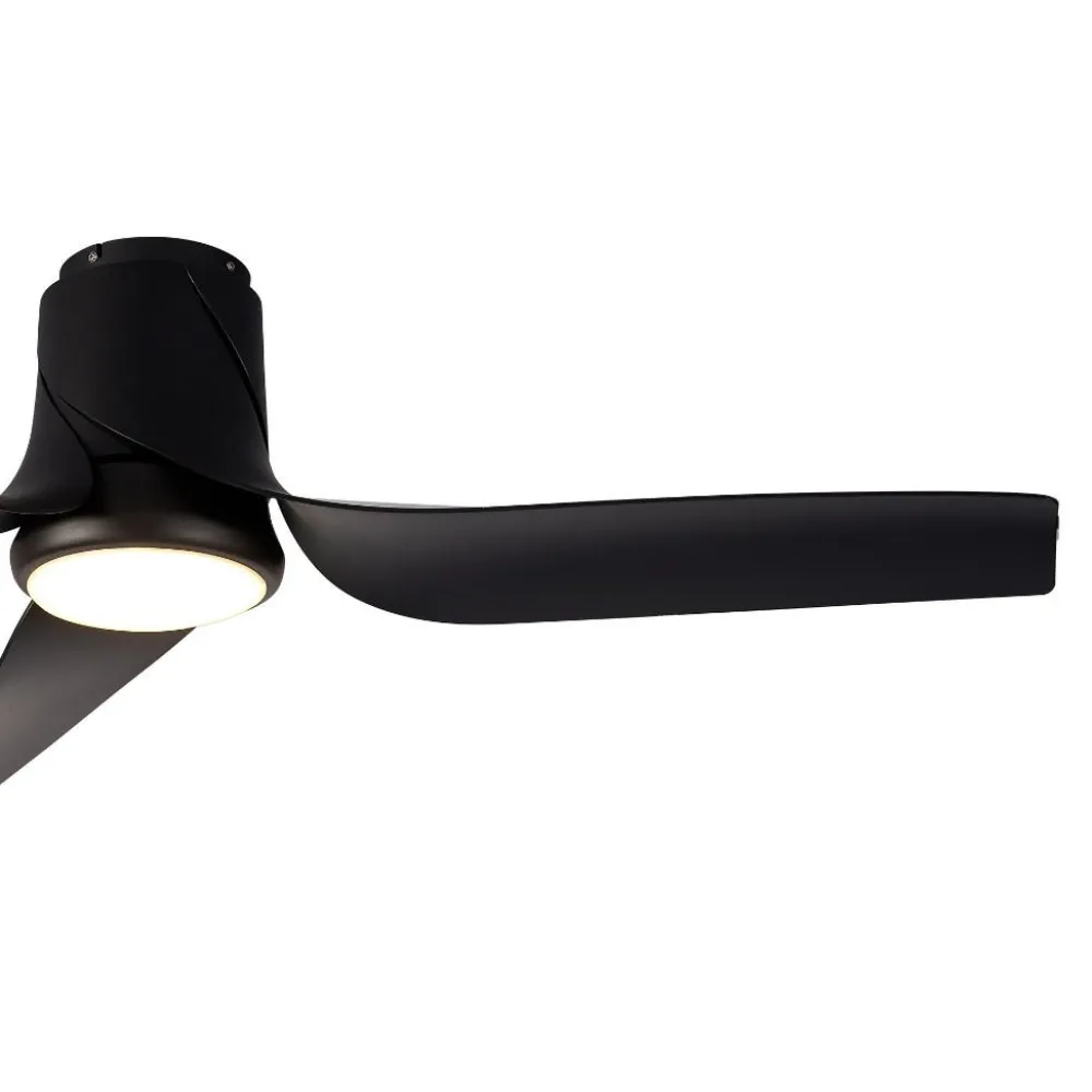 Ventilatori Da Soffitto-Selezionato da Mazzolaluce Ventilatore con luce da soffitto nero led cct con telecomando e app