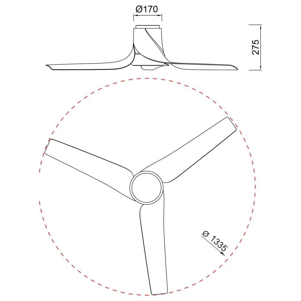 Ventilatori Da Soffitto-Selezionato da Mazzolaluce Ventilatore con luce da soffitto nero led cct con telecomando e app