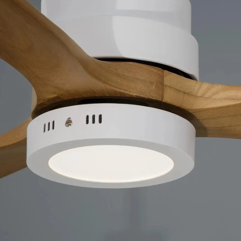 Ventilatori Da Soffitto-Selezionato da Mazzolaluce Ventilatore con luce da soffitto pale in legno 20mq con telecomando