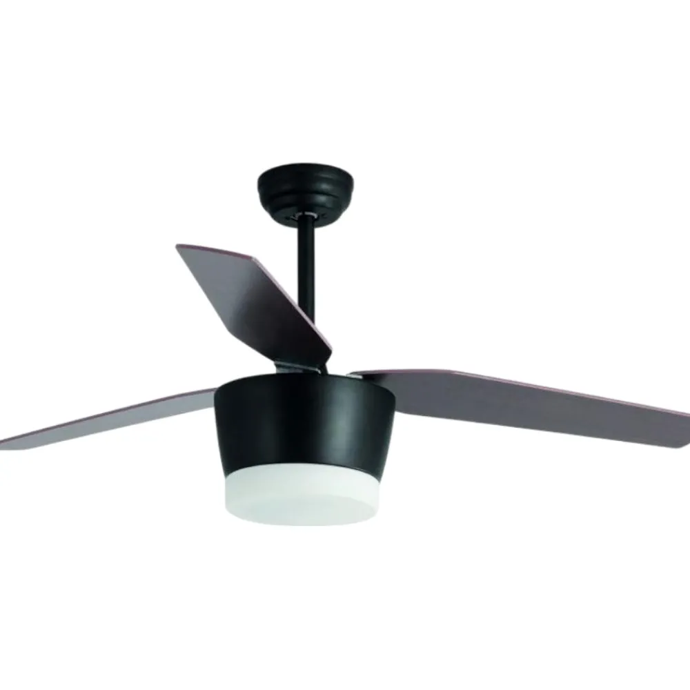 Ventilatori Da Soffitto-Selezionato da Mazzolaluce Ventilatore con luce da soffitto nero a pale con telecomando