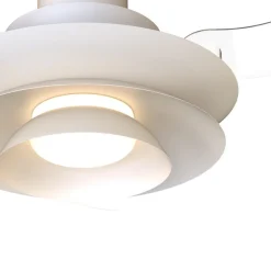Ventilatori Da Soffitto-Selezionato da Mazzolaluce Ventilatore con pale nascoste bianco con telecomando led cct 13-20mq